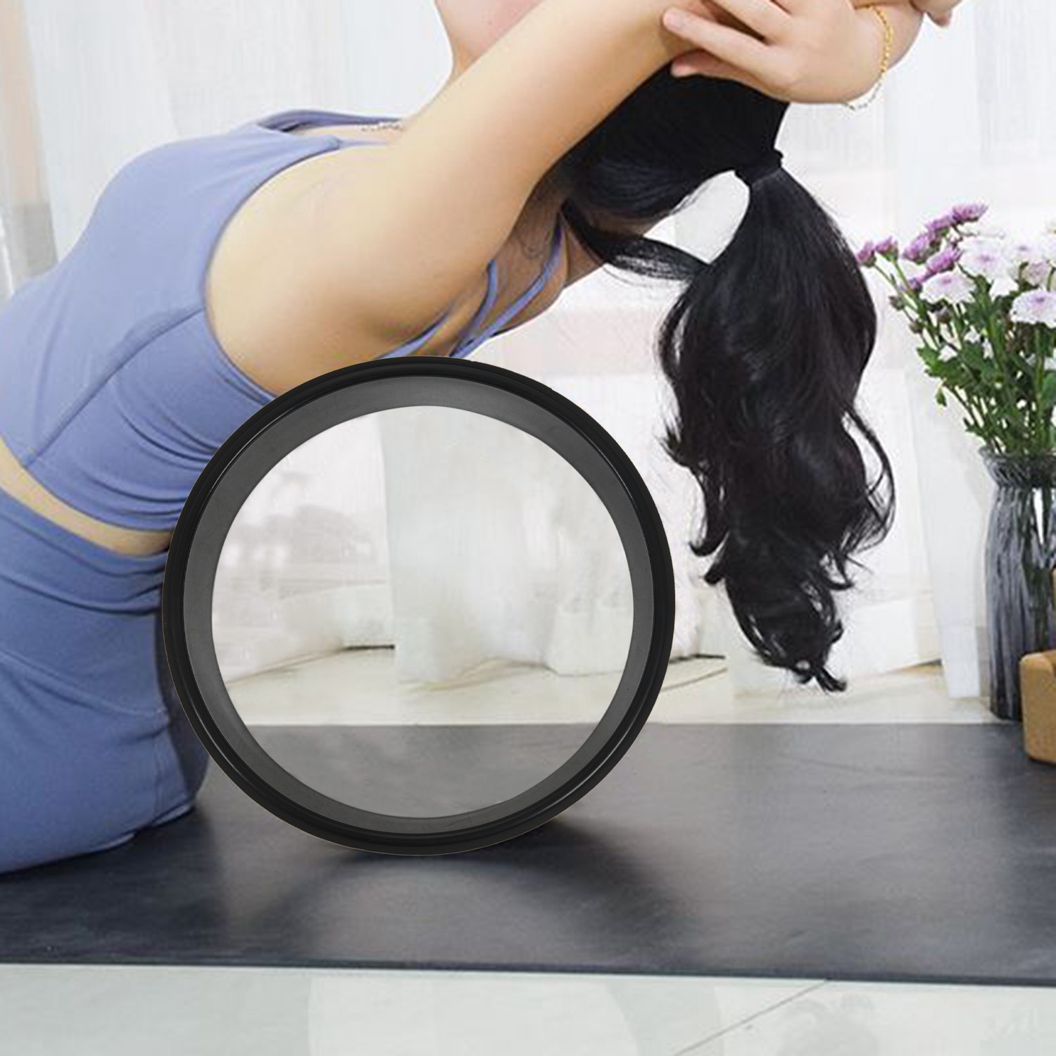Pilates Yoga Circle - ABMV-Wood Yoga Wheel Pilates And Buddha