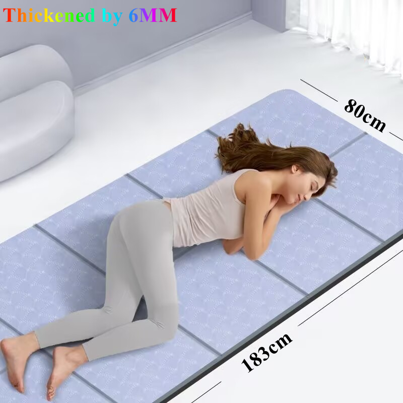 Pilates Yoga Mat Workout - 183x80x0.6cmFoldable Yoga Mat Folding Travel Fitness