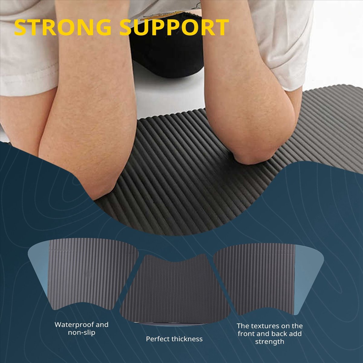 Pilates Yoga Knee Pads - Doings 15MM Thick Yoga Mat Comfort