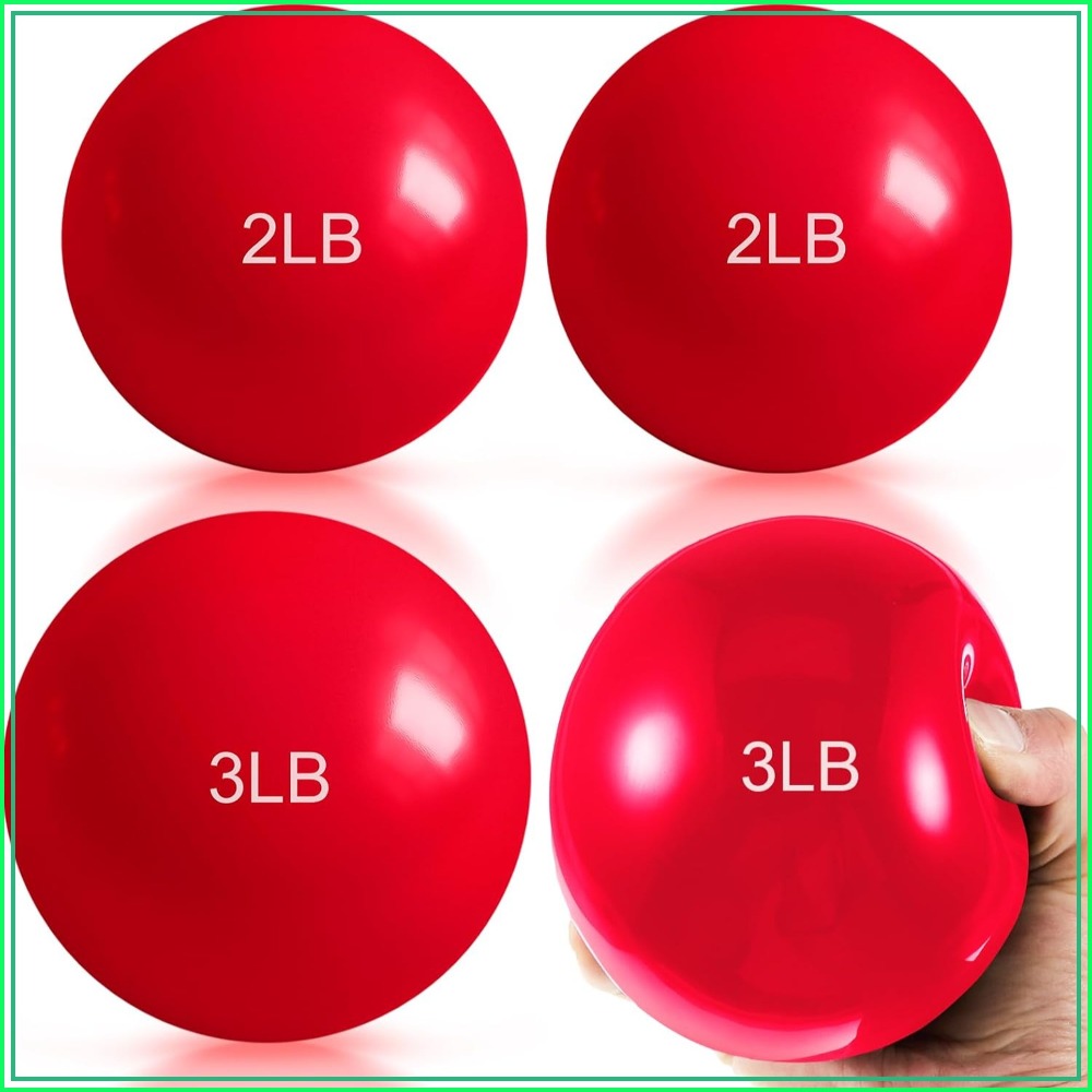 Pilates Yoga Ball Exercises - 1lb-5lb Weighted Toning Balls for Exercise,