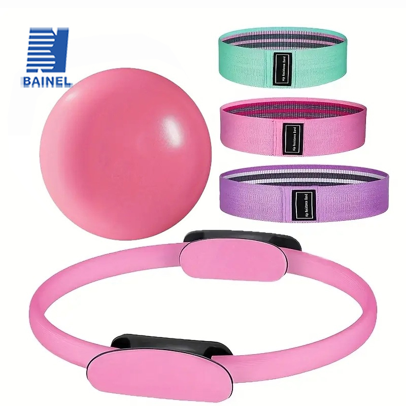 Pilates Yoga Ball Exercises - 5 Piece Pilates Equipment Set -