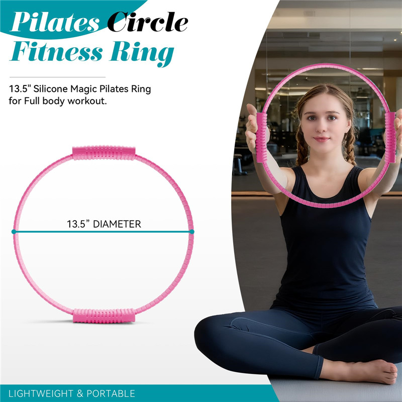 Pilates Yoga Circle - Eco-Friendly Double Handle Silicone Yoga Ring