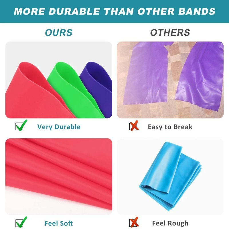 Natural Latex Resistance Bands - Pilates Yoga Bar review and price