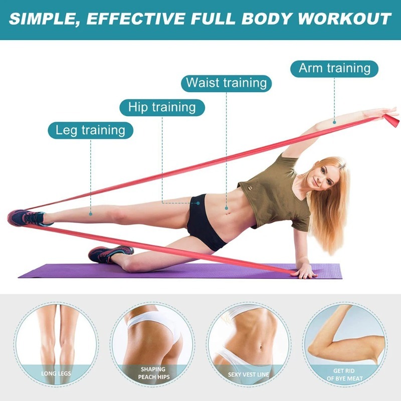 Natural Latex Resistance Bands - Pilates Yoga Bar review and price