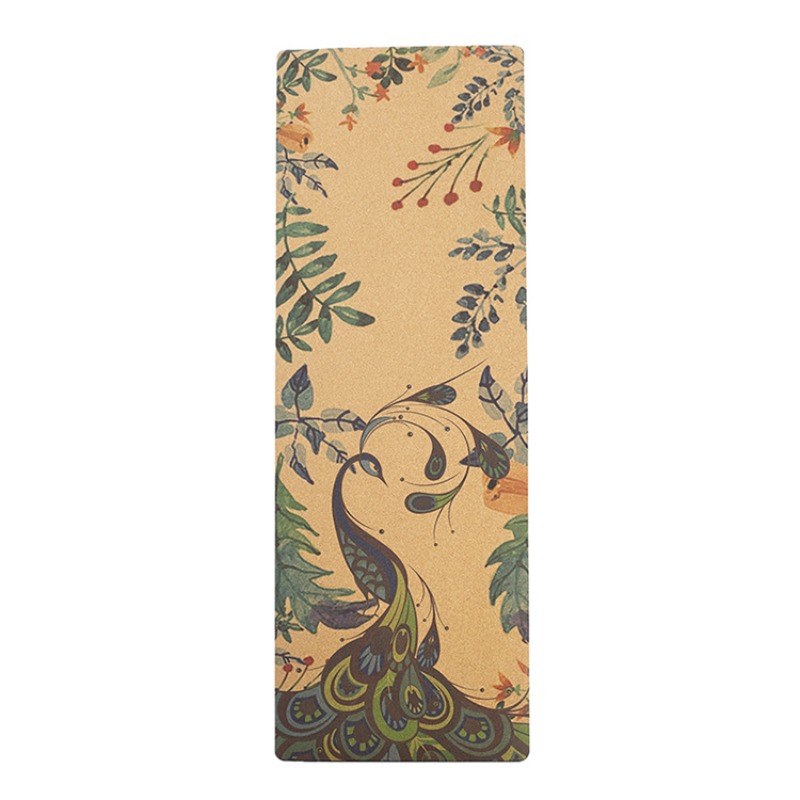 Printed Cork Natural Rubber Yo - Pilates Yoga Mat Workout review and price