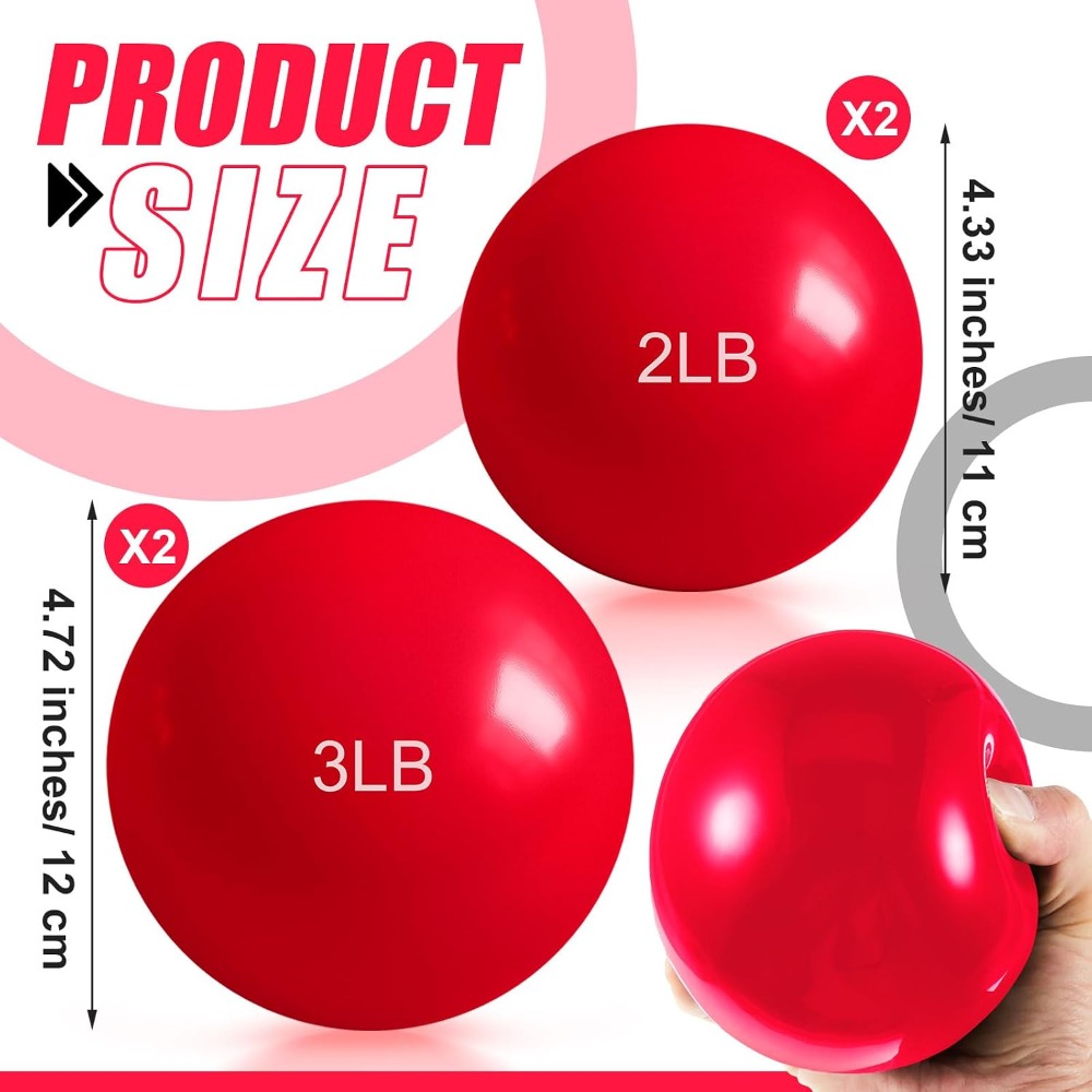 1lb-5lb Weighted Toning Balls  - Pilates Yoga Ball Exercises review and price