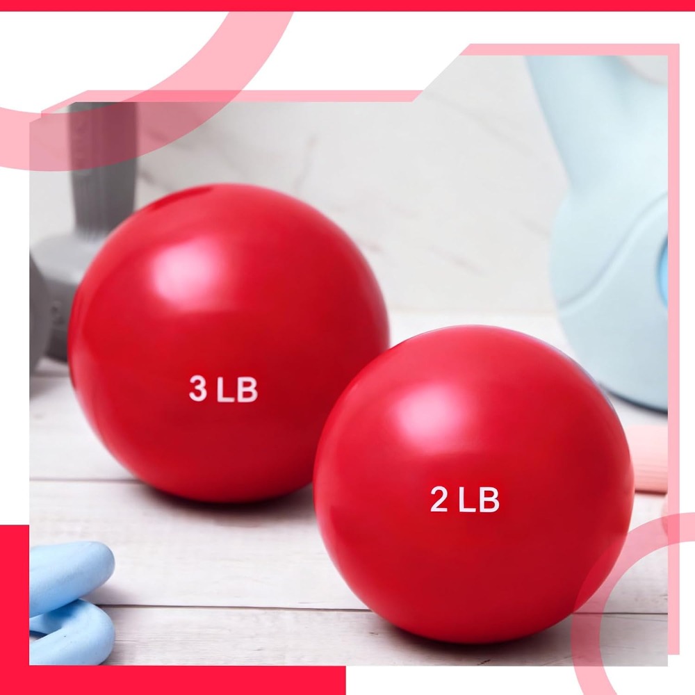 1lb-5lb Weighted Toning Balls  - Pilates Yoga Ball Exercises review and price